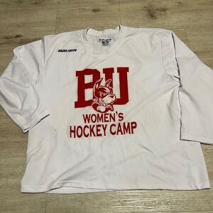 BU Boston University Bauer Womens Hockey‎ Camp Jersey White Terriers  Sz M